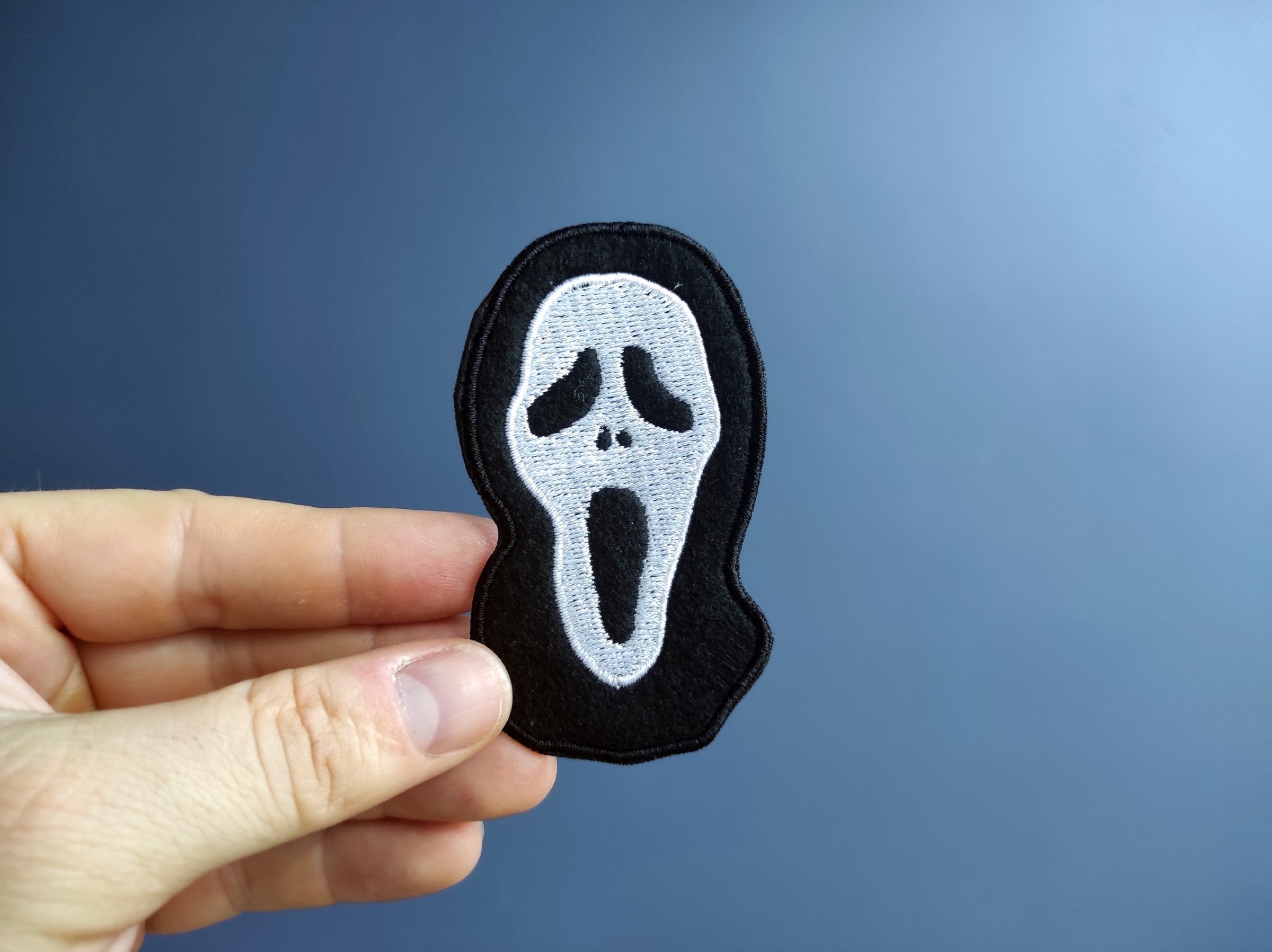 Scream Mask Patch, Glow in the dark Halloween funny Iron On patch