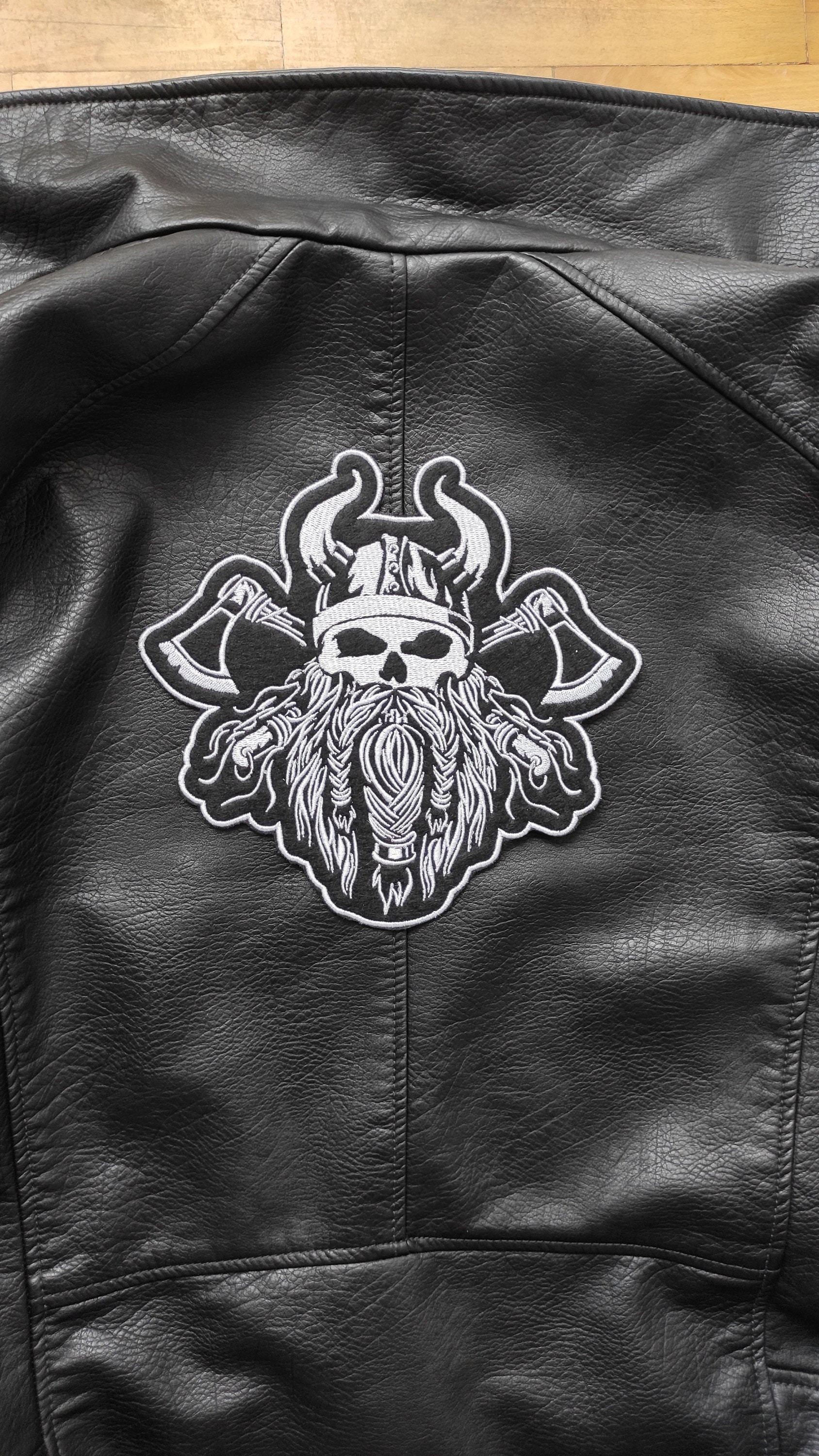 Viking Odin White Large Back Patch for Custom Biker Vest, Harley ...