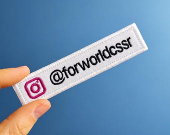 Instagram Logo Custom Name Tag Patch, Embroidered Social media Badge