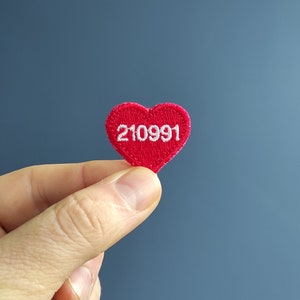 Custom Date Mini Herz Aufnäher, Applikation, Aufnäher personalisiert