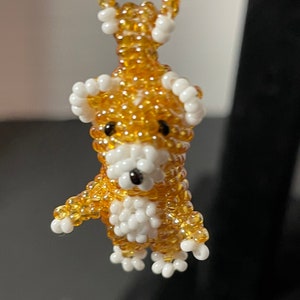 Hand crafted beaded teddy bear Jacob style necklace!