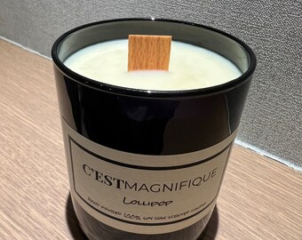 Luxurious Handmade and Hand Poured Soy Wax Candle for a Cozy Home Concept / Natural Scents /scent like candy. 250 ml/8,5 oz