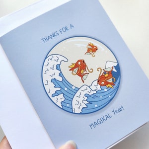 Gracias por un año MAGIKAL - Tarjeta de felicitación de aniversario de Pokemon Valentines / Tarjeta de felicitación divertida