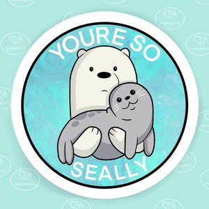 Seebär Eisbär Aufkleber - Premium glänzende Vinylaufkleber / Aufkleber We Bare Bears
