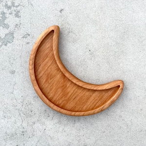 MOON Cherry Wood sensory tray sensory sorting homeschool space crescent board pretend play Montessori