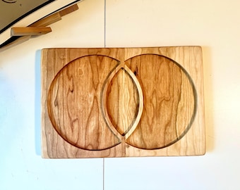 Wooden VENN DIAGRAM science sorting tray homeschool lesson play board science data