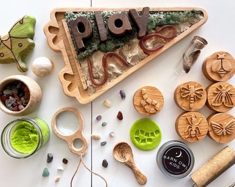 Fanion en bois d'érable bricoler sur le plateau de tri sensoriel leçon de jeu pour l'école à la maison assiette printemps été jouet drapeau Montessori assiette à message drapeau