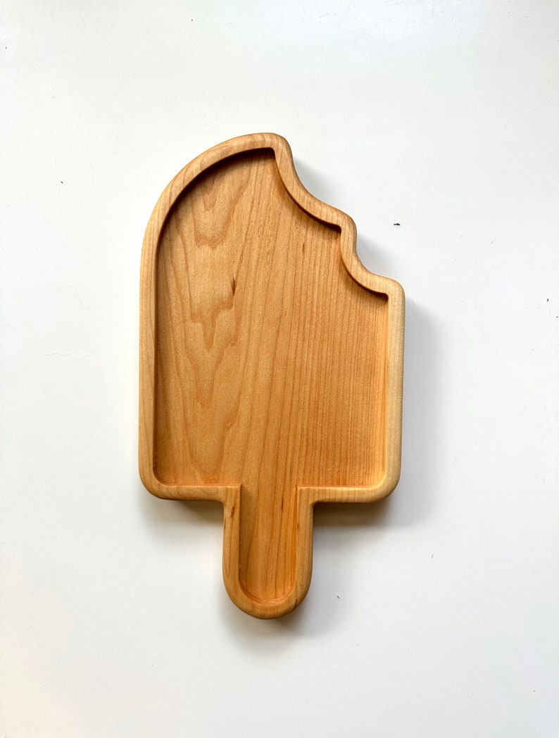 POPSICLE Maple Wood tinker tray board sorting homeschool spring lesson play pretend play Montessori spring treat spring SUMMER ice cream image 1