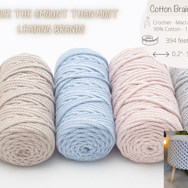 5mm Braided Cord Etsy