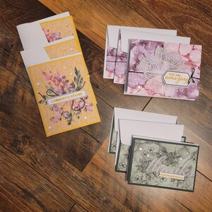 9 Grußkarten mit Stampin' Up! Designs Danke für alles, Herzlichen Glückwunsch, Sie sind erstaunlich
