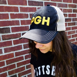 PGH Hat, Snapback Cotton/Mesh, Pittsburgh, Steel City, Yinz
