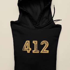 412 Hoodie, PGH Sweatshirt, Pittsburgh, Steel City, Yinz, Pittsburgher