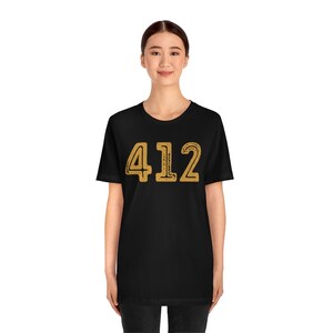 412 T-shirt, Pittsburgh T-shirt, PGH, Steel City, Pittsburgher - Unisex Short Sleeve T-shirt image 3