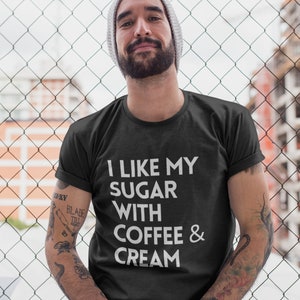 I like my sugar with coffee and cream, old school rap, 80s rap - Unisex Short Sleeve Tee