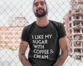 I like my sugar with coffee and cream, old school rap, 80s rap - Unisex Short Sleeve Tee