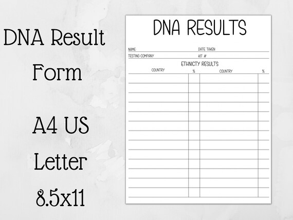 Genealogy DNA Result Printable Stationery Keep Your | Etsy
