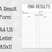 Genealogy DNA Result Printable Stationery Keep Your Ancestors ...