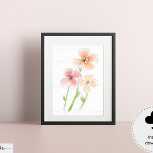 Watercolor Wild Flowers