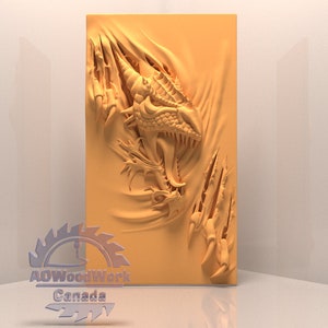 Dragon,high detail 3d stl file, Cnc, Gift, 3D STL Model,CNC Router Engraver,Artcam,CNC files,Art,Wood,Wall Decor,Cut3d