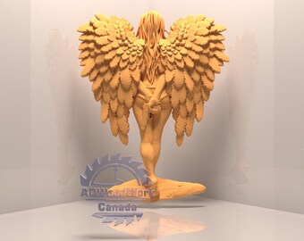 Sexy Woman, Angel, Love,Decorative Panel Relief for CNC,3D STL file,Engraver,Artcam,CNC files,Wood,Wall Decor,Cut3d