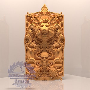 Cherep, Skelet, Nevermore, Halloween voor cnc, 3D stl Model, Cnc Router Graveur, Artcam, Aspire, cnc-bestanden, Hout, Kunst, Muur Decor