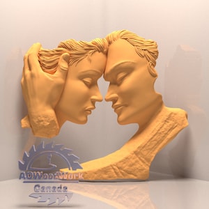 Love Composition 3D STL File,Love Sayings,Gift for her,CNC Router Engraver,Artcam,CNC files,Wood,Wall Decor,Cut3d