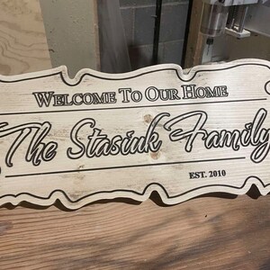 Custom Wood Sign Family Name Sign Last Name Sign Personalized Wedding Gift Anniversary Gift Established Sign Wedding Sign Decor