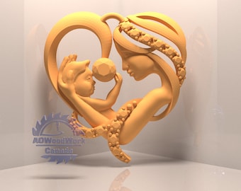 Born baby 3D, baby shower decor, 3D STL Model,CNC Router Engraver,Artcam,CNC files,Wood,Wall Decor,Cut3d