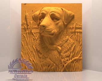 Hunting dog, Animals,Hunting,Gift,3D STL Model,CNC Router Engraver,Artcam,CNC files,Art,Wood,Wall Decor,Cut3d