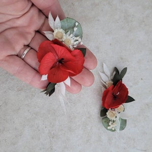 Barrette cheveux, pince à cheveux en fleurs séchées, couleur au choix. Pour cérémonie ou juste pour le plaisir image 8