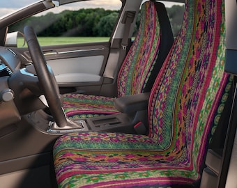 Funda universal para asiento de coche con diseño floral, regalo para propietarios de coches, protector de asiento de coche, accesorios para coche, juego de 2 protectores de asiento de vehículo