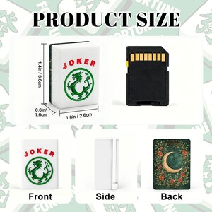 American Mahjong Tile Set with Vintage Moon & Floral Crescent Design, Custom Mahjong Tiles, Elegant Mahjong Gift for Women image 4