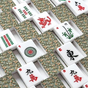 Cherry Blossom American Mahjong Tile Set, Floral Mahjong Set, Unique Mahjong Gift for Women, Custom Game Night Tiles image 7