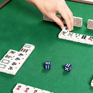Amerikanisches Mahjong-Fliesenset mit Kirschblütendesign, luxuriöse Mahjong-Fliesen, ästhetisches Mahjong-Spielset, florales Mahjong-Geschenk, Mahjong-Liebhaber Bild 10