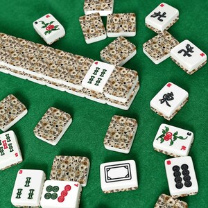 Floral American Mahjong Tile Set, Daisy & Heart Mahjong Tiles, Custom American Mahjong Game Set, Elegant Mahjong Gift, Decorative Mahjong image 11