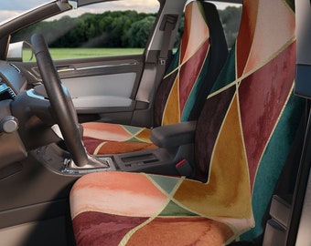 Coprisedile universale per auto Boho Colors Triangles, regalo per proprietari di auto, protezione per seggiolino auto, accessori per auto, set di 2 protezioni per sedili di veicoli