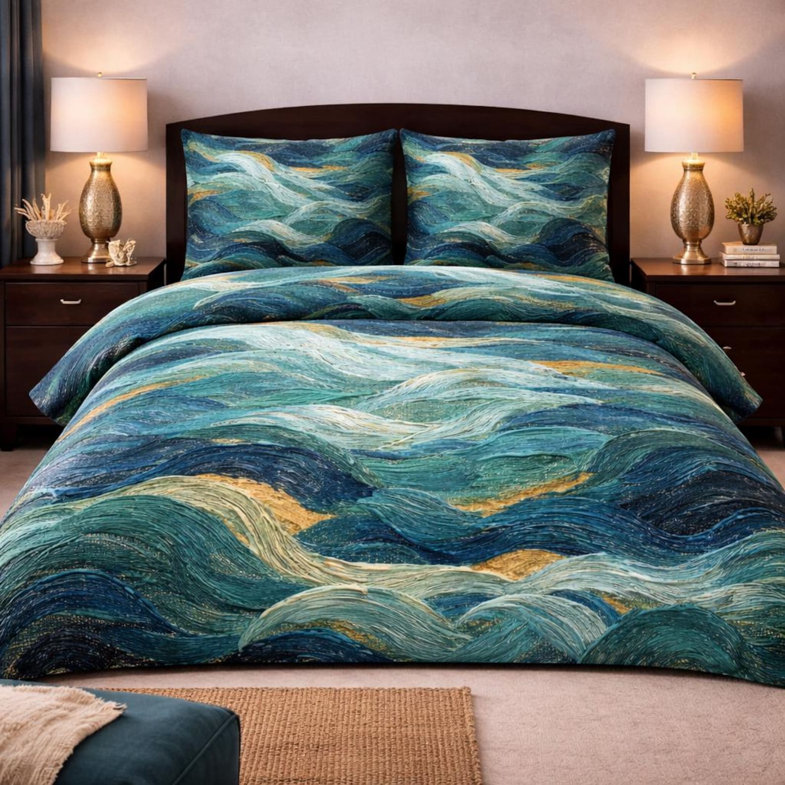 Ocean Wave Duvet Cover Set