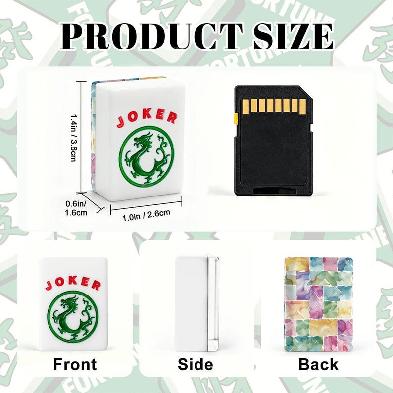 American Mahjong Tile Set with Pastel Watercolor Mosaic Design, Custom Mahjong Tiles, Artistic Mahjong Gift for Women, Unique Mahjong Access image 4