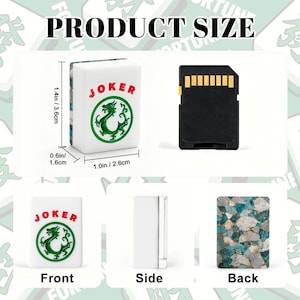 American Mahjong Tile Set with Blue Teal Stone Mosaic Design, Luxury Mahjong Gift for Women, Mahjong Game Accessories image 7