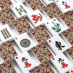 Butterfly Floral American Mahjong Tile Set, Mahjong Tiles with Butterfly Tile Backs, Luxury American Mahjong Game Set, Mahjong Gift image 3