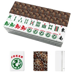 Leopard Print American Mahjong Tile Set, Custom Animal Print Mahjong Tiles, Luxury American Mahjong Game Set, Chic Mahjong Gift image 4