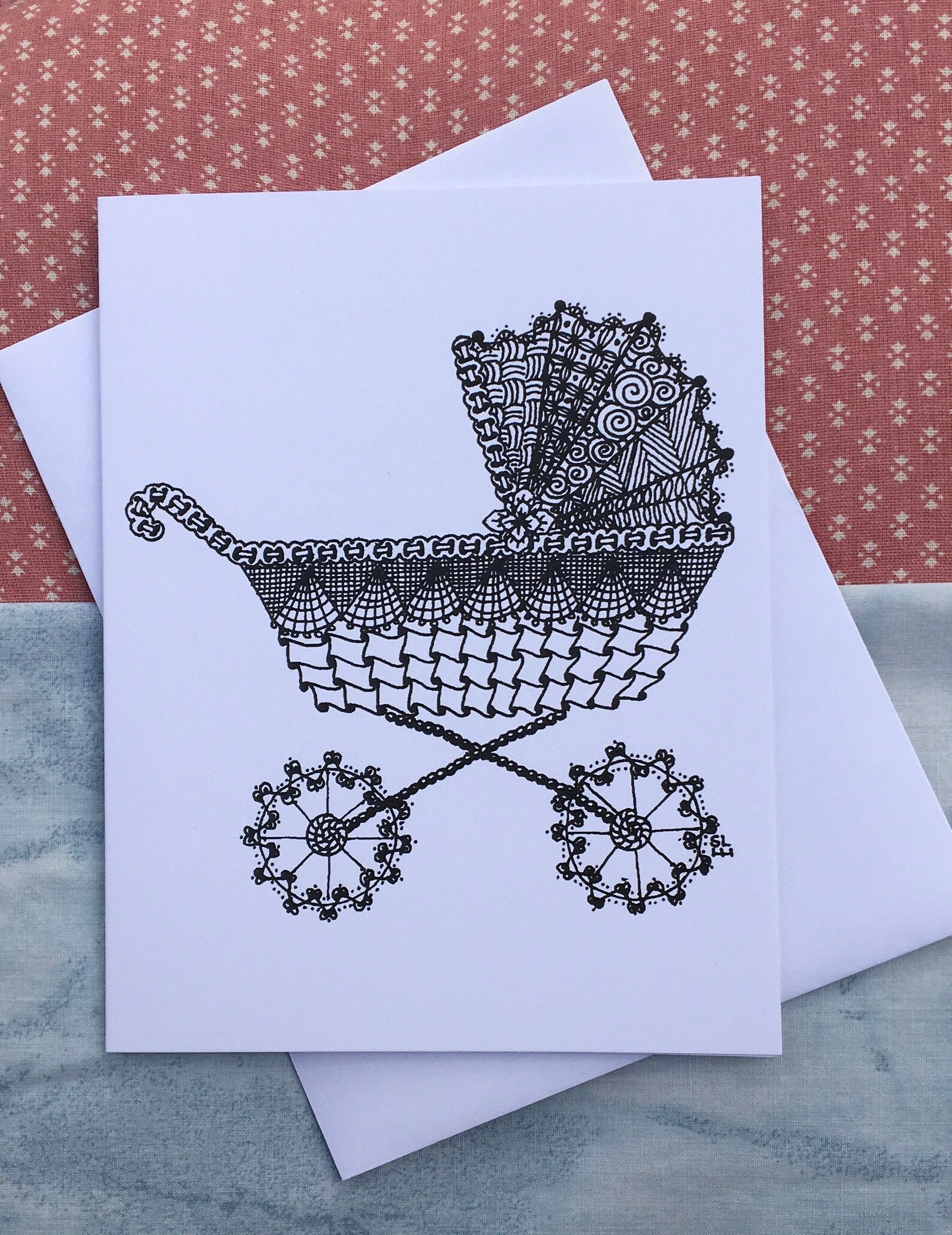 Zentangle Greeting Cards, BUNDLE TEN, 4.25 X 5.5, Black and White