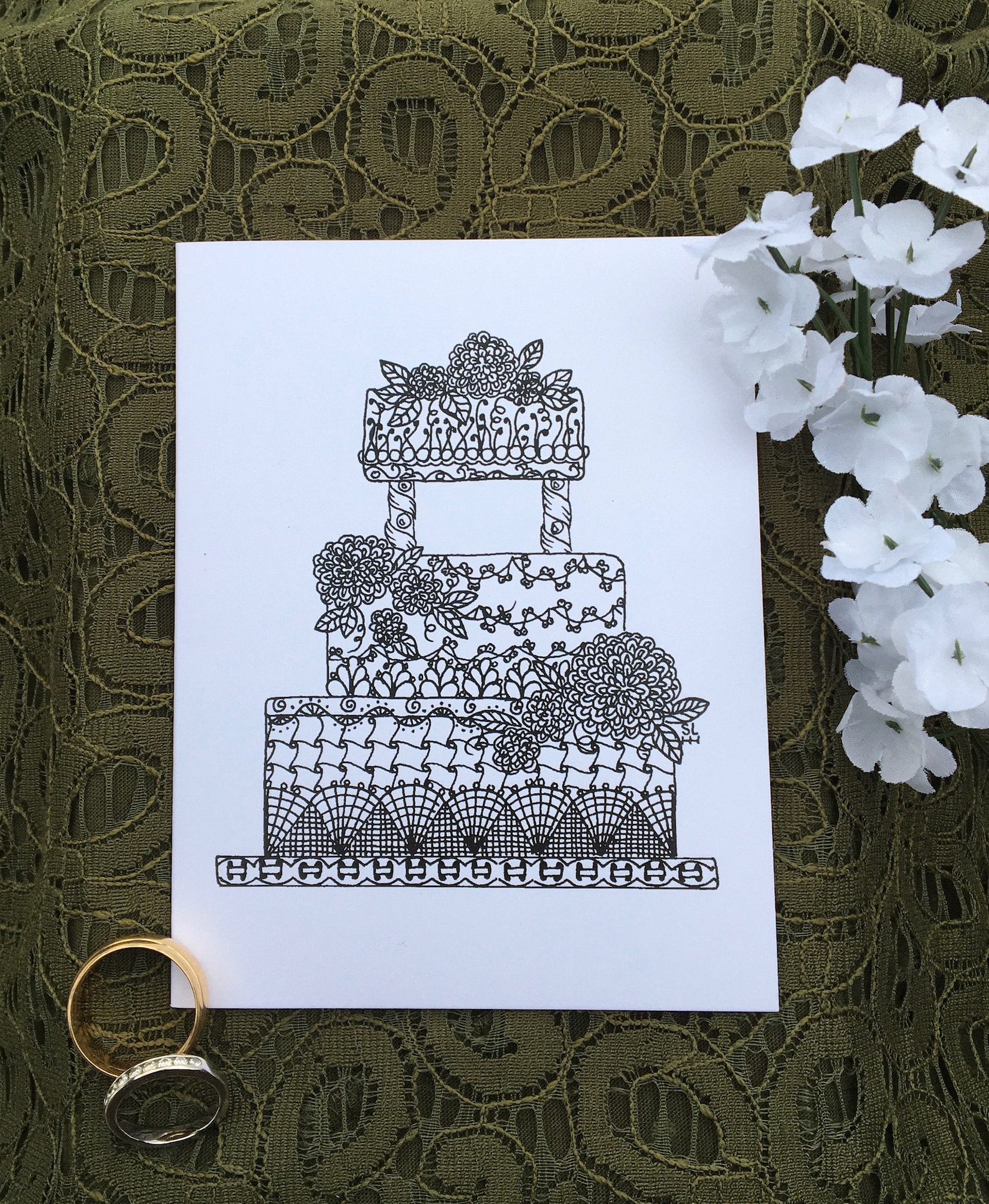 Zentangle Greeting Cards, BUNDLE TEN, 4.25 X 5.5, Black and White