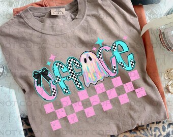 Pastel Ghost Office | DTF Transfer | Direct to film transfer | Ready to press | Halloween Transfer