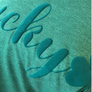 Lucky- Puff Vinyl Transfer | St. Patrick&#39;s Day Transfer