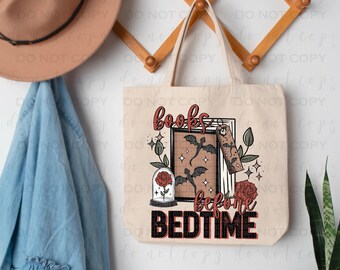 Books Before Bedtime | DTF Transfer | Direct to film transfer | Ready to press | Reading Transfer