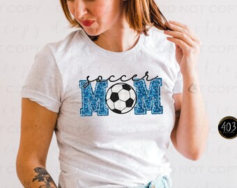 Soccer Mom Faux Sequin | DTF Transfer | Direct to film transfer | Ready to press | Sports Transfer