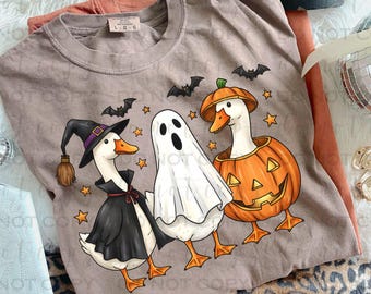 Spooky Geese | DTF Transfer | Direct to film transfer | Ready to press | Halloween Transfer
