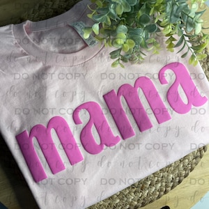 Pink Mama puff screen print| Adult Screen Print Transfer |