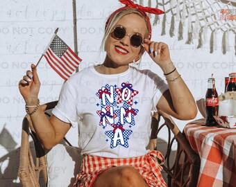 Patriotic Stars Nonna | DTF Transfer | Direct to film transfer | Ready to press | Summer Patriotic Personalized Transfer
